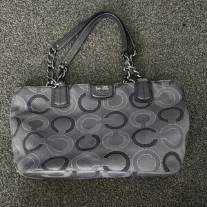 Coach Signature Gray Shoulder Bag